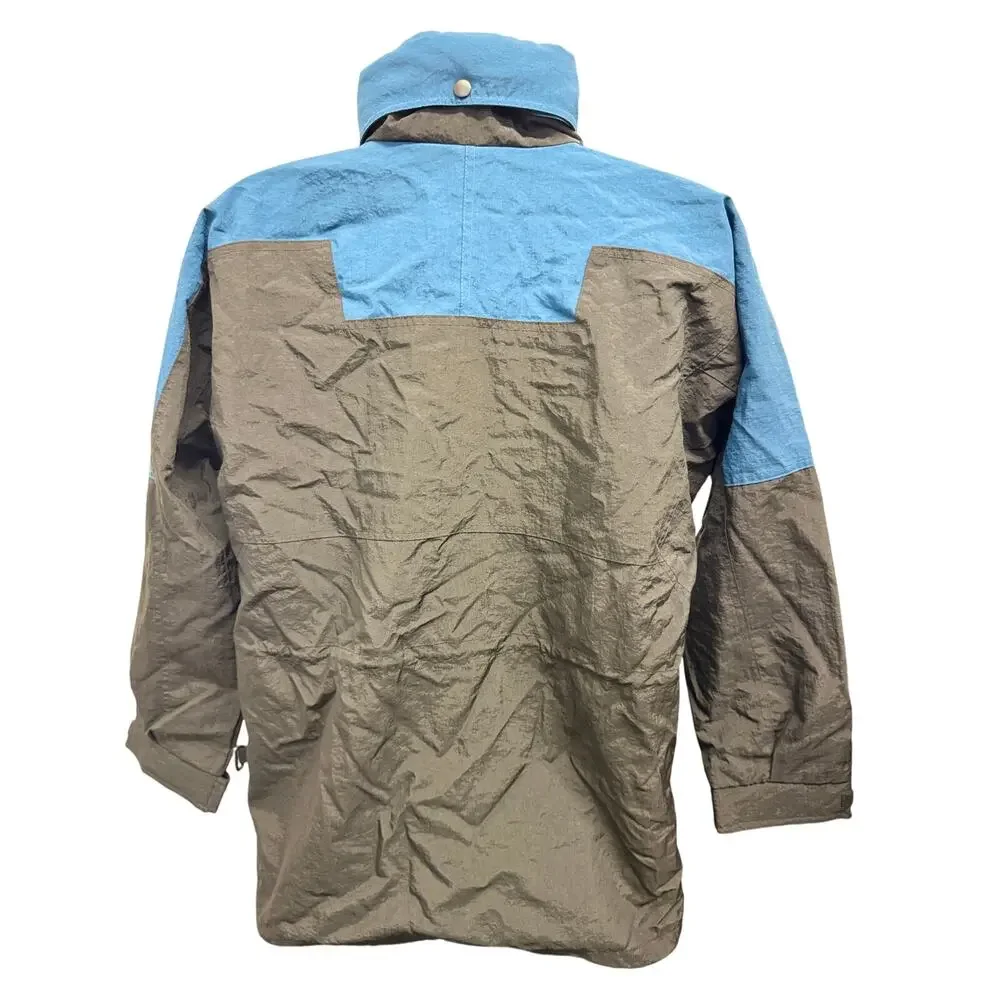 VTG 90's CanvasBack Men’s M Blue/Black Tech Jacket Taiwan Made Button Zip coat - Picture 3 of 4